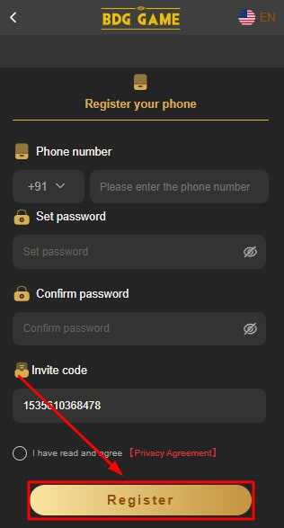 BDG Game Login